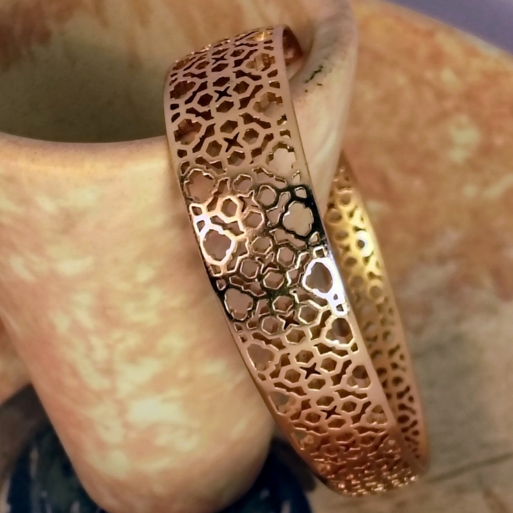 Kendra Scott Filigree Cuff Bracelet Rose Gold Tone
